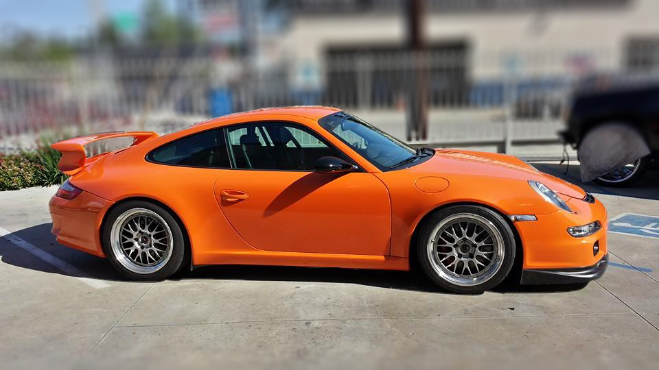 2007 Porsche GT3 - (wrap with Avery glossy orange) Los Angeles Car Wraps Vinyl Wraps and Decals