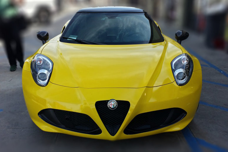 Alpha Romeo 4c - (wrap with avery glossy yellow & 3m glossy black accents)