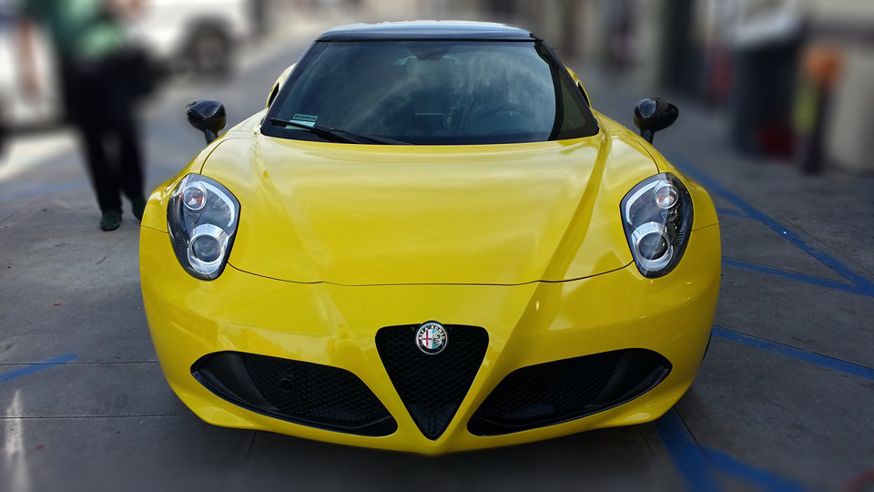 Alpha Romeo 4c - (wrap with avery glossy yellow & 3m glossy black accents)