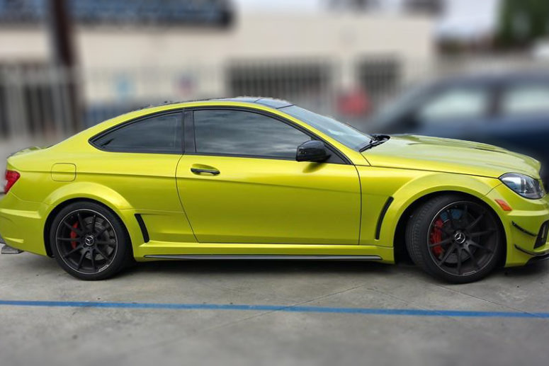 Mercedes Benz C63 AMG - (wrap with Arlon glossy lime)