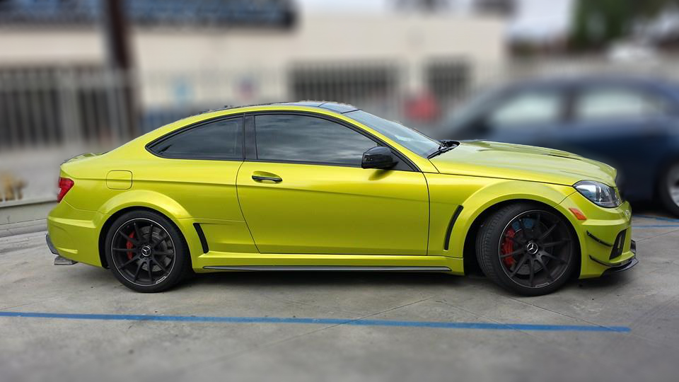 Mercedes Benz C63 AMG - (wrap with Arlon glossy lime)